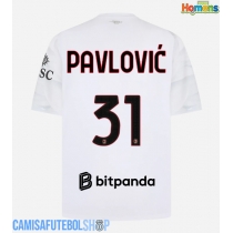 Camisa de time de futebol AC Milan Strahinja Pavlovic #31 Replicas 2º Equipamento 2026-27 Manga Curta